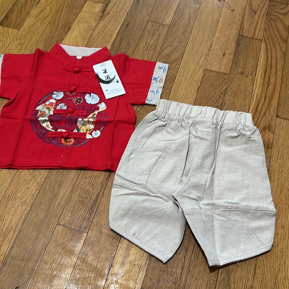 2024 Little Girls Boys Kids Chinese New Year Traditional Blouse lunar New year